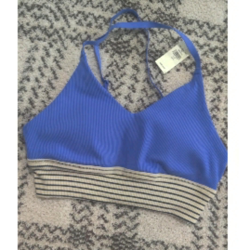 Aerie OFFLINE Blue Striped Bralette SIZE S